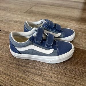 Vans Kids Old School Velcro Sneakers size 12.5